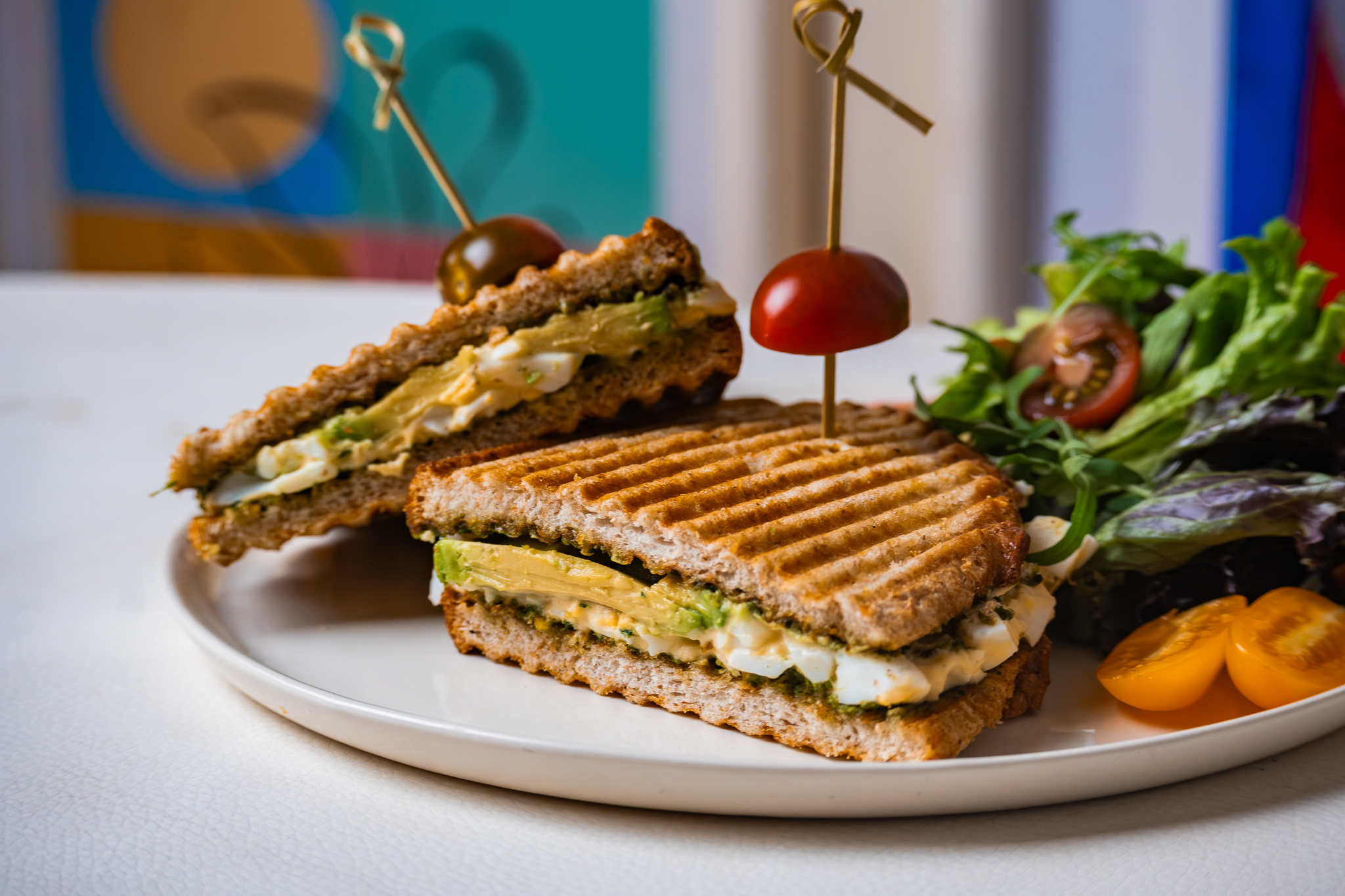Pesto Egg Salad Press