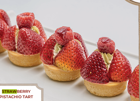 Strawberry Pistachio Tart (3 pieces)