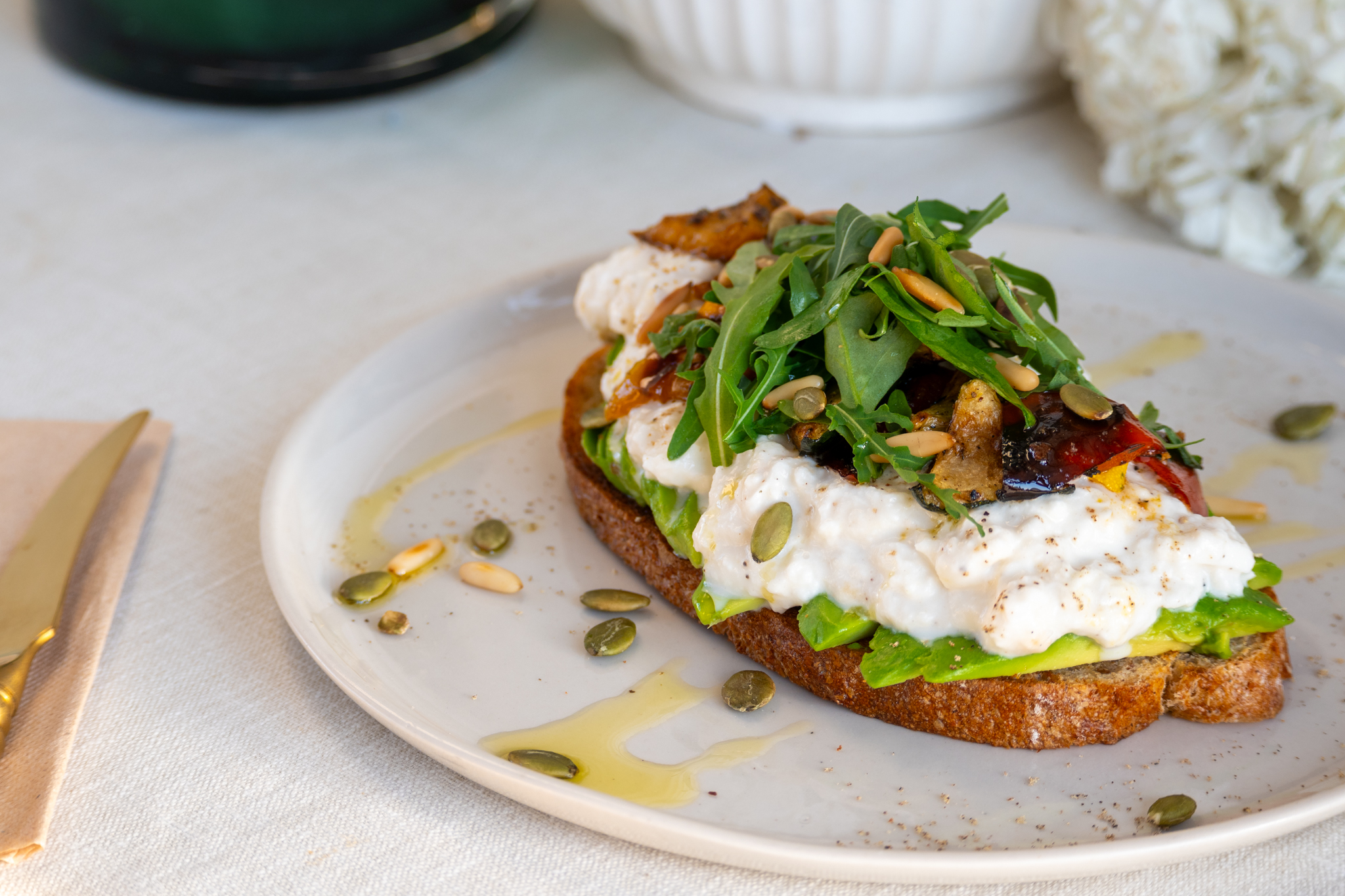 Brilliant burrata tartine